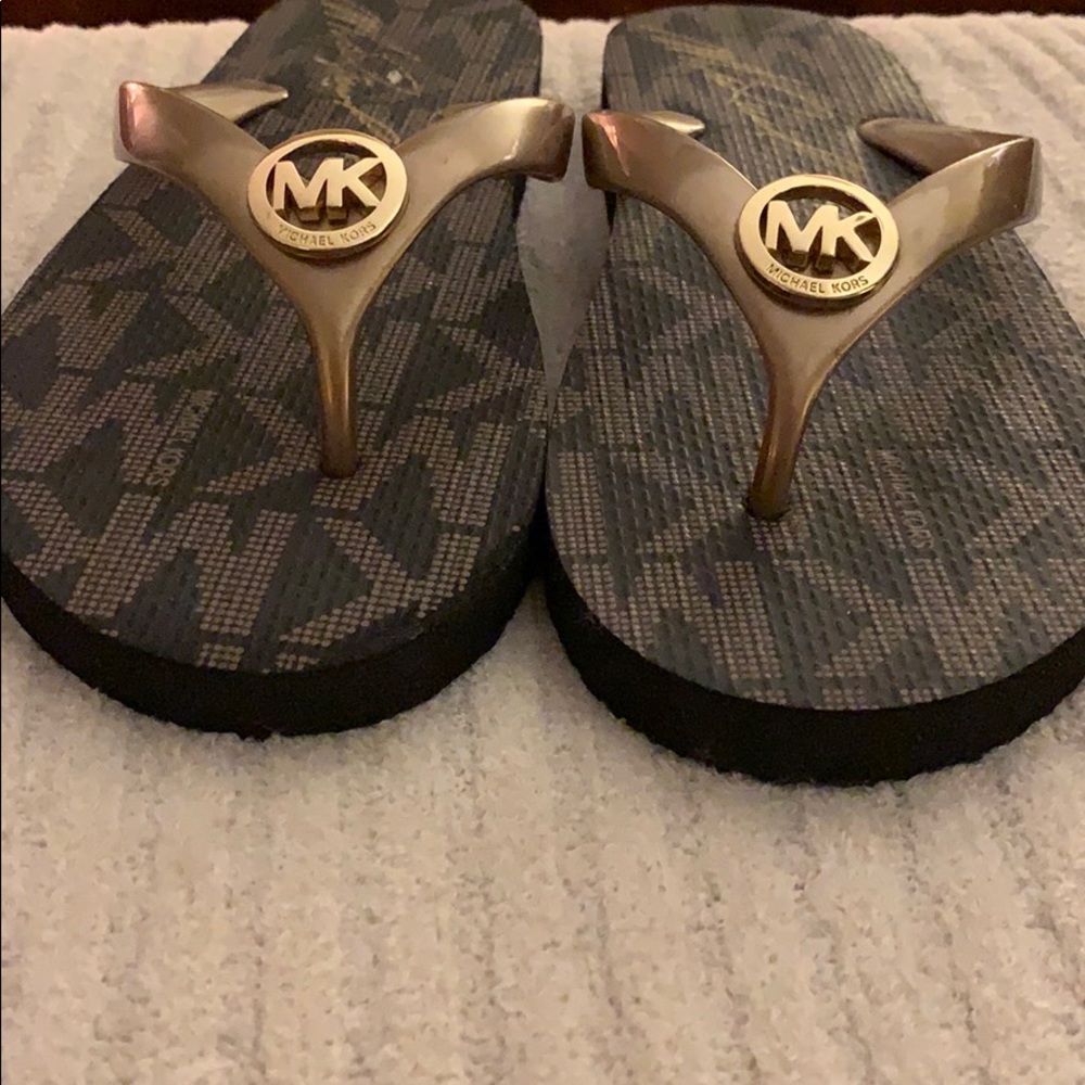 Michael Kors signature flip flops